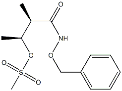 (2R,3S)-2-Methyl-3-(methylsulfonyloxy)-N-(benzyloxy)butyramide Struktur