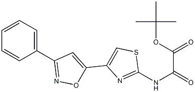 N-[4-[3-Phenyl-5-isoxazolyl]-2-thiazolyl]oxamidic acid tert-butyl ester Structure