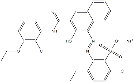 2-Chloro-5-ethyl-6-[[3-[[(2-chloro-3-ethoxyphenyl)amino]carbonyl]-2-hydroxy-1-naphtyl]azo]benzenesulfonic acid sodium salt