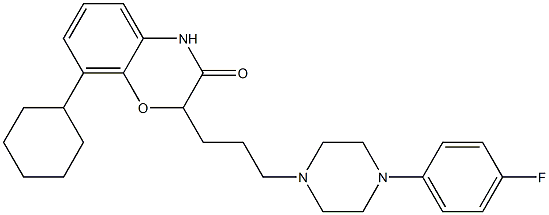  2-[3-[4-(4-Fluorophenyl)piperazin-1-yl]propyl]-8-cyclohexyl-2H-1,4-benzoxazin-3(4H)-one