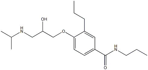 1-[4-[Propylcarbamoyl]-2-propylphenoxy]-3-[isopropylamino]-2-propanol 结构式