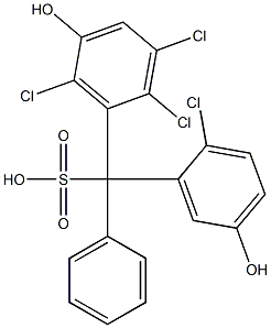 (2-Chloro-5-hydroxyphenyl)(2,3,6-trichloro-5-hydroxyphenyl)phenylmethanesulfonic acid