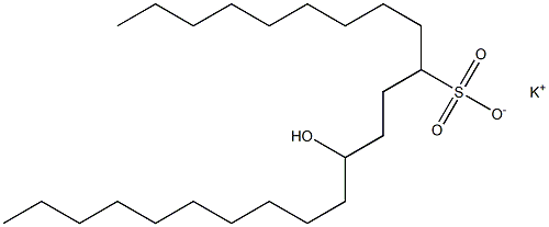 13-Hydroxytricosane-10-sulfonic acid potassium salt,,结构式