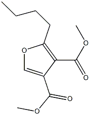 2-Butylfuran-3,4-dicarboxylic acid dimethyl ester Struktur