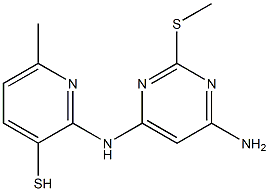 2-[[4-Amino-2-(methylthio)-6-pyrimidinyl]amino]-6-methyl-3-pyridinethiol Structure