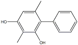 2,5-Dimethyl-6-phenylbenzene-1,3-diol Struktur