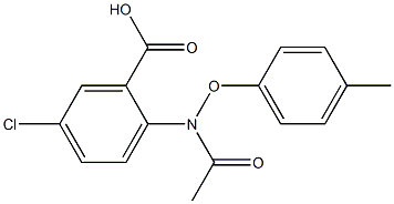 2-[[(4-メチルフェニル)オキシ]アセチルアミノ]-5-クロロ安息香酸 化学構造式