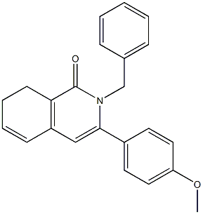 7,8-Dihydro-2-benzyl-3-(4-methoxyphenyl)isoquinolin-1(2H)-one,,结构式