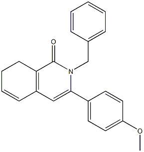 7,8-Dihydro-2-benzyl-3-(4-methoxyphenyl)isoquinolin-1(2H)-one Structure