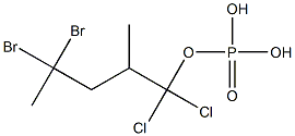 Phosphoric acid hydrogen (2,2-dibromopropyl)(1,1-dichloropropyl) ester Structure