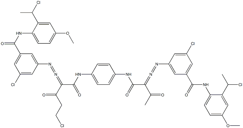 3,3'-[2-(Chloromethyl)-1,4-phenylenebis[iminocarbonyl(acetylmethylene)azo]]bis[N-[2-(1-chloroethyl)-4-methoxyphenyl]-5-chlorobenzamide]|