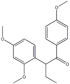 1-(4-Methoxyphenyl)-2-(2,4-dimethoxyphenyl)-1-butanone,,结构式