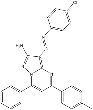 2-Amino-3-(4-chlorophenylazo)-5-(4-methylphenyl)-7-phenylpyrazolo[1,5-a]pyrimidine