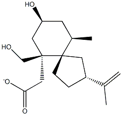 (2R,5S,6R,8S,10R)-8-Hydroxy-10-methyl-2-(1-methylethenyl)spiro[4.5]decane-6-methanol 6-acetate Struktur