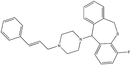 11-(4-Cinnamyl-1-piperazinyl)-4-fluoro-6,11-dihydrodibenzo[b,e]thiepin Structure