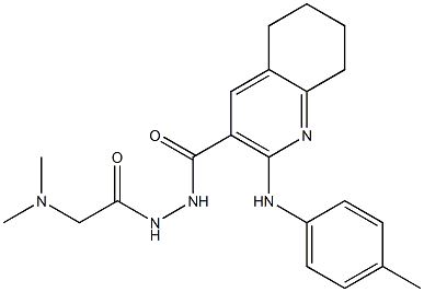 N'-[2-(Dimethylamino)acetyl]-2-[(4-methylphenyl)amino]-5,6,7,8-tetrahydroquinoline-3-carbohydrazide Struktur