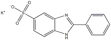 2-Phenyl-1H-benzimidazole-5-sulfonic acid potassium salt Structure