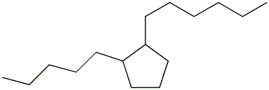 1-ペンチル-2-ヘキシルシクロペンタン 化学構造式