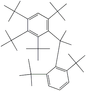 2-(2,3,4,6-Tetra-tert-butylphenyl)-2-(2,6-di-tert-butylphenyl)propane,,结构式