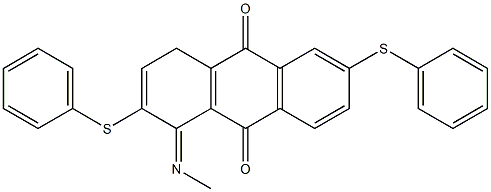 1,4-Dihydro-2,6-bis(phenylthio)-1-(methylimino)anthraquinone Structure