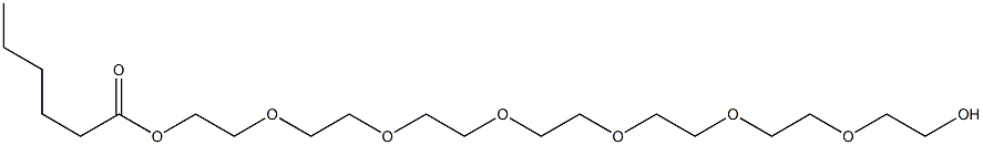 ヘキサン酸2-[2-[2-[2-[2-[2-(2-ヒドロキシエトキシ)エトキシ]エトキシ]エトキシ]エトキシ]エトキシ]エチル 化学構造式