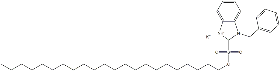 1-Benzyl-2,3-dihydro-2-docosyl-1H-benzimidazole-2-sulfonic acid potassium salt Struktur