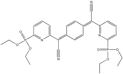 [6-[[4-[Cyano[6-(diethoxyphosphinyl)-2-pyridinyl]methylene]-2,5-cyclohexadien-1-ylidene]cyanomethyl]pyridin-2-yl]phosphonic acid diethyl ester,,结构式