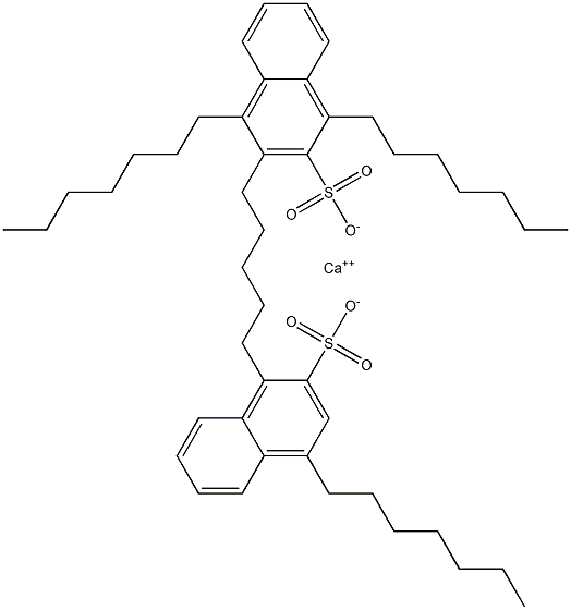 Bis(1,4-diheptyl-2-naphthalenesulfonic acid)calcium salt Structure