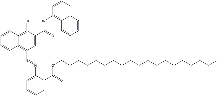 1-Hydroxy-4-[2-(nonadecyloxycarbonyl)phenylazo]-N-(1-naphtyl)-2-naphthamide Structure