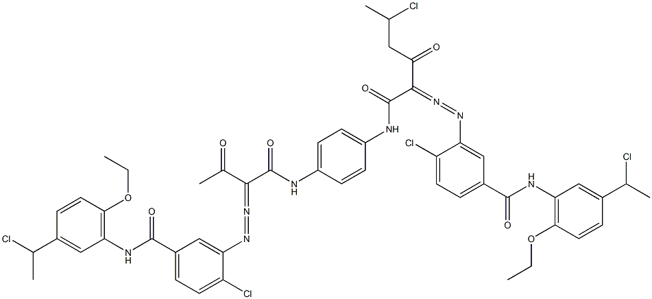  3,3'-[2-(1-Chloroethyl)-1,4-phenylenebis[iminocarbonyl(acetylmethylene)azo]]bis[N-[3-(1-chloroethyl)-6-ethoxyphenyl]-4-chlorobenzamide]