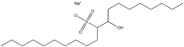 9-Hydroxyicosane-10-sulfonic acid sodium salt Structure