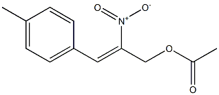 Acetic acid 2-nitro-3-[4-methylphenyl]-2-propenyl ester Struktur