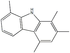 1,2,4,8-テトラメチル-9H-カルバゾール 化学構造式