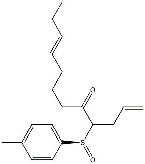 (R,E)-4-(p-トリルスルフィニル)-1,9-ドデカジエン-5-オン 化学構造式