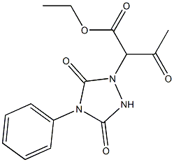 2-[(4-Phenyltetrahydro-3,5-dioxo-1H-1,2,4-triazol)-1-yl]-3-oxobutyric acid ethyl ester,,结构式