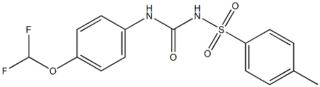 1-[4-Difluoromethoxyphenyl]-3-(4-methylphenylsulfonyl)urea 结构式