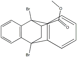 9,10-Dihydro-9,10-dibromo-9,10-ethanoanthracene-11-carboxylic acid methyl ester,,结构式