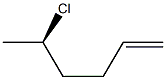 [R,(-)]-5-クロロ-1-ヘキセン 化学構造式