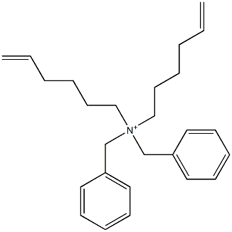 ジ(5-ヘキセニル)ジベンジルアミニウム 化学構造式