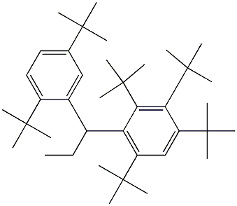 1-(2,3,4,6-テトラ-tert-ブチルフェニル)-1-(2,5-ジ-tert-ブチルフェニル)プロパン 化学構造式