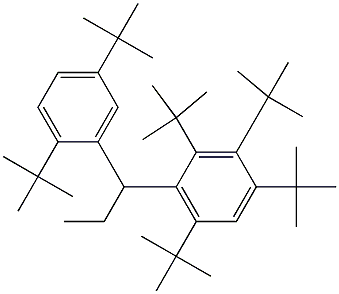 1-(2,3,4,6-Tetra-tert-butylphenyl)-1-(2,5-di-tert-butylphenyl)propane Structure