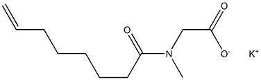 N-Methyl-N-(7-octenoyl)glycine potassium salt Struktur