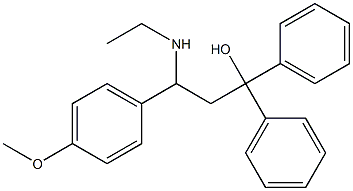 1,1-Diphenyl-3-(ethylamino)-3-(p-methoxyphenyl)-1-propanol Struktur