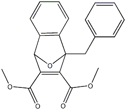 1,4-ジヒドロ-1-ベンジル-1,4-エポキシナフタレン-2,3-ジカルボン酸ジメチル 化学構造式