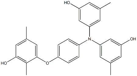 N,N-Bis(3-hydroxy-5-methylphenyl)-4-(3-hydroxy-2,5-dimethylphenoxy)benzenamine Structure