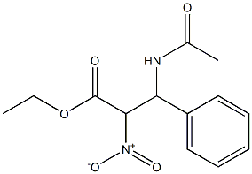 3-(Acetylamino)-2-nitro-3-phenylpropanoic acid ethyl ester,,结构式