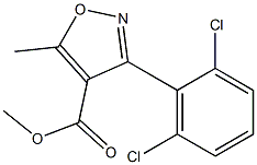 3-(2,6-ジクロロフェニル)-5-メチルイソオキサゾール-4-カルボン酸メチル 化学構造式