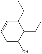 5,6-Diethyl-3-cyclohexen-1-ol,,结构式