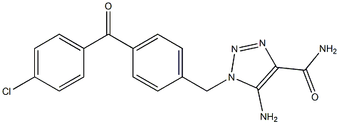 5-Amino-1-[4-(4-chlorobenzoyl)benzyl]-1H-1,2,3-triazole-4-carboxamide 结构式