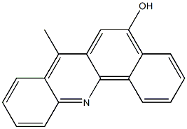 5-ヒドロキシ-7-メチルベンゾ[c]アクリジン 化学構造式